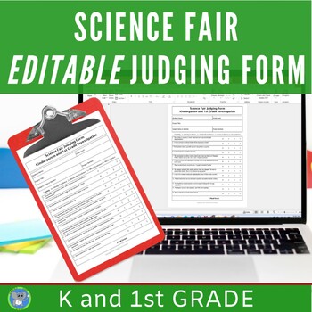 Preview of Science Fair Judging Form Rubric | Kindergarten and 1st Grade | EDITABLE