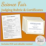 Science Fair Judging Rubric and Award Certificates