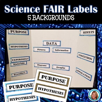 Preview of Science Fair Board Labels for a Display Board