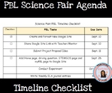 Science Fair PBL Timeline Checklist EDITABLE