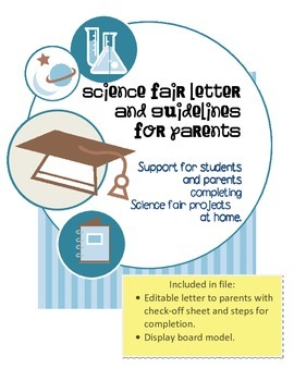 Preview of Science Fair Parent Letter & At Home Project Checklist