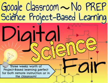 Preview of Science Fair Project--DIGITAL LEARNING--4th Grade--Lesson Frames Included