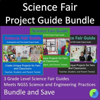 Preview of Science Fair Project Guide Bundle | Experiment Journal and Worksheets | K To 5