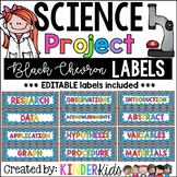Science Fair Project Labels {BLACK CHEVRON} --- with EDITA