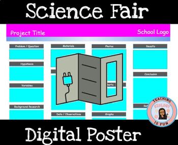 Preview of Science Fair Project Professional Poster EDITABLE Project Based Learning