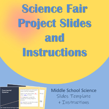 Preview of Science Fair Project Template and Instructions