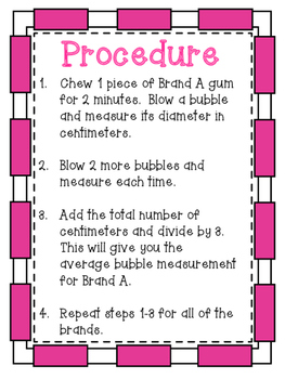 Science Fair Project for the Primary Grades - Bubble Gum by Primary Divas