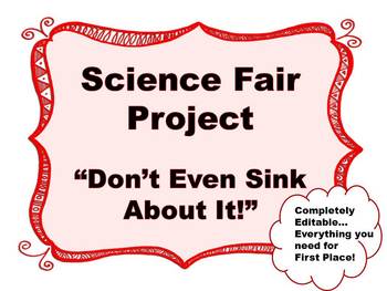 Preview of Science Fair Project...Don't Even Sink About It!
