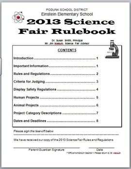 Preview of Science Fair Rulebook