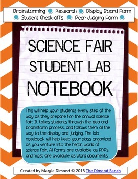 Preview of Science Fair Student Lab Notebook & Process Forms