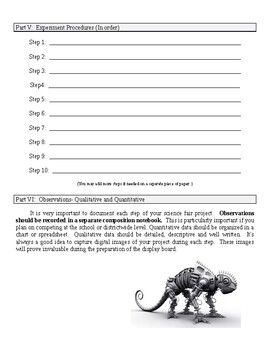 Science Fair Worksheet by Mr Ts Science Emporium | TpT