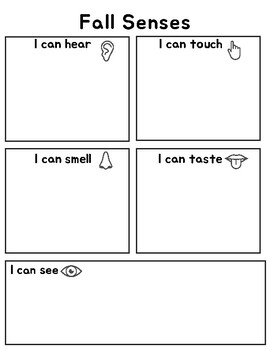 Science Fall Worksheet (5 Senses, People in the Fall, Plants & Animals)