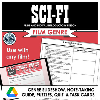 Preview of Science Fiction Film Genre - Intro to Sci-Fi Movies - Print & Digital Lesson