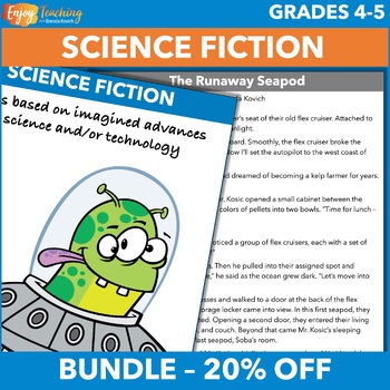 Preview of Science Fiction Genre Study Unit – Sci-Fi Reading & Writing for 4th & 5th Grade