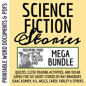 Preview of Science Fiction Short Story Activities Bundle for High School Readers