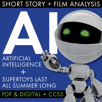 Preview of SciFi Short Story & Artificial Intelligence Movie Analysis AI Google Drive & PDF