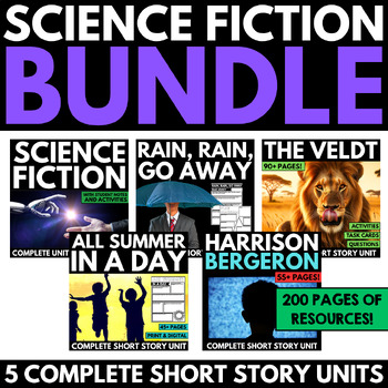 Preview of Science Fiction Short Stories Unit - Elements of Science Fiction Introduction