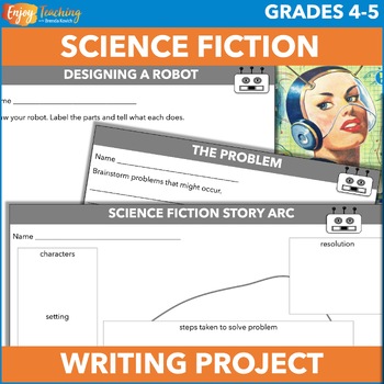 Preview of Science Fiction Writing Project: Sci-Fi Narrative Prompt and Activities