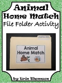 Science File Folder Activity ~ Animal Home Match