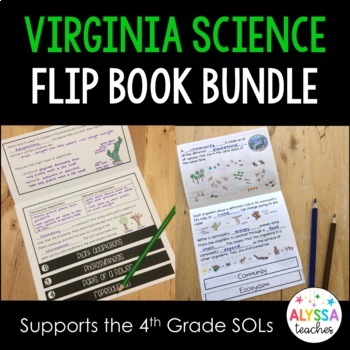 Preview of 4th Grade Virginia Science Flip Book Bundle