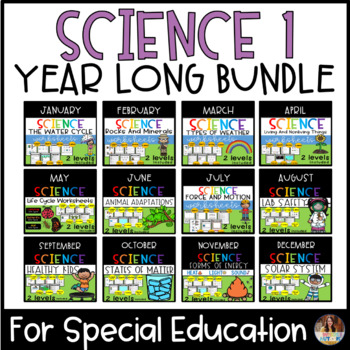 Preview of Science For Special Education Year Long Bundle 1