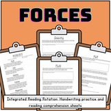 Science Forces: Reading Rotation Resources (Handwriting an