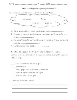 Preview of Science Fusion 4th Grade Unit 2 Lesson 1 - What is an Engineering Design Process