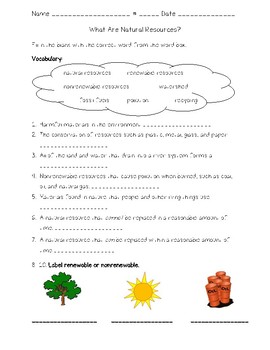 Preview of Science Fusion 4th Grade - Unit 4 - Lesson 4 - What Are Natural Resources?
