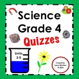 Science 4th grade Printables Units 2 - 5