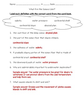 Science Fusion 5th Grade Unit 11 Lesson 1 What Are The Oceans Like