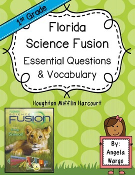 Preview of Science Fusion Essential Question Cards 4x6 - Florida 1st Grade