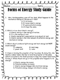Science Fusion Grade 3 Forms of Energy Study Guide