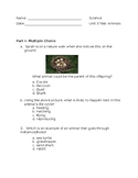 Science Fusion Grade 4 Unit 3 Plants and Animals Complete Test