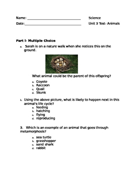 Science Fusion Unit 3, Lessons 46 Test. 4th Grade by Janelle Lynn