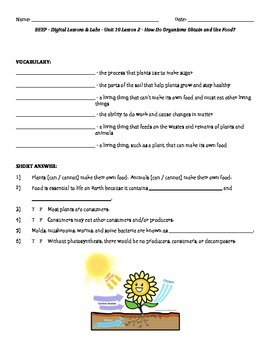 science fusion worksheets for unit 10 digital lesson