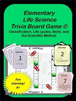 Life Elementary Science Trivia Board Game By The Stem Center Tpt