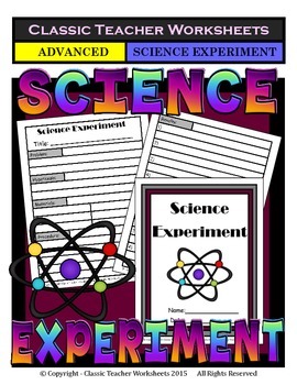 Preview of Generic Science Experiment Template - Grades 4-12 (4th-12th Grade) - Advanced