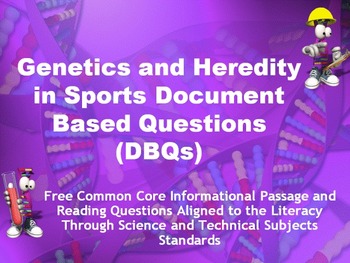 Preview of Science Genetics and Heredity in Sports Article - FREE DOWNLOAD!!