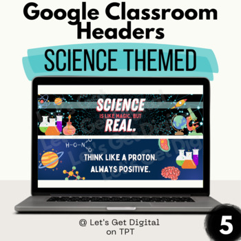 Preview of Science Google Classroom Headers Banners