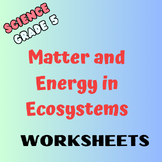Science: Grade 5: Matter and Energy in Ecosystems : Worksh