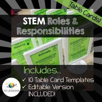 Preview of Science Group Roles & Responsibilities (Editable & Non-Editable Template)