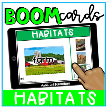 Preview of Science: Animal Habitats BOOM CARDS {distance learning}