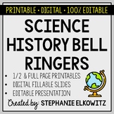 Science History Bell Ringers | Printable, Digital and Edit