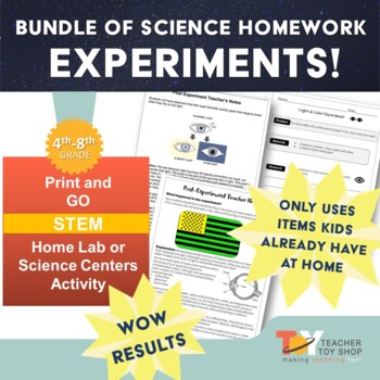 Preview of Science Homework Experiments BUNDLE