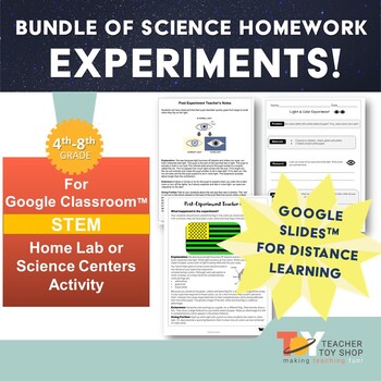 Preview of Science Homework Experiments BUNDLE | Google Slides™ for Distance Learning