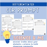 Science Identity CER Prompt with Differentiated Supports