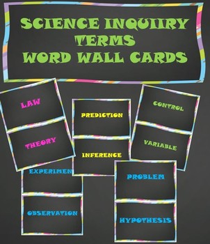 Preview of Science Inquiry Vocabulary WORD WALL Set