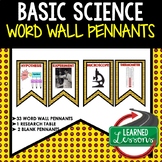 Science Inquiry Word Wall Pennants Earth Science Word Wall