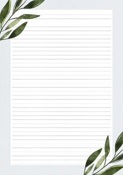 Science Inspired Border Lined Paper | Pretty Paper (Earth Day)