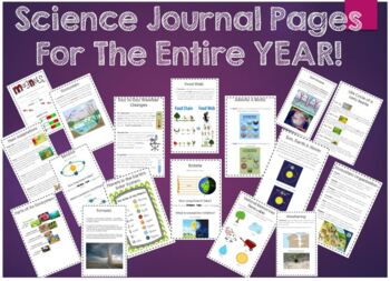 Preview of Science Interactive Journal Pages for the enitre YEAR!!